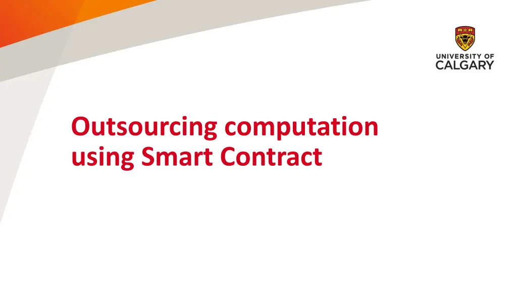 outsourcing computation using smart contract