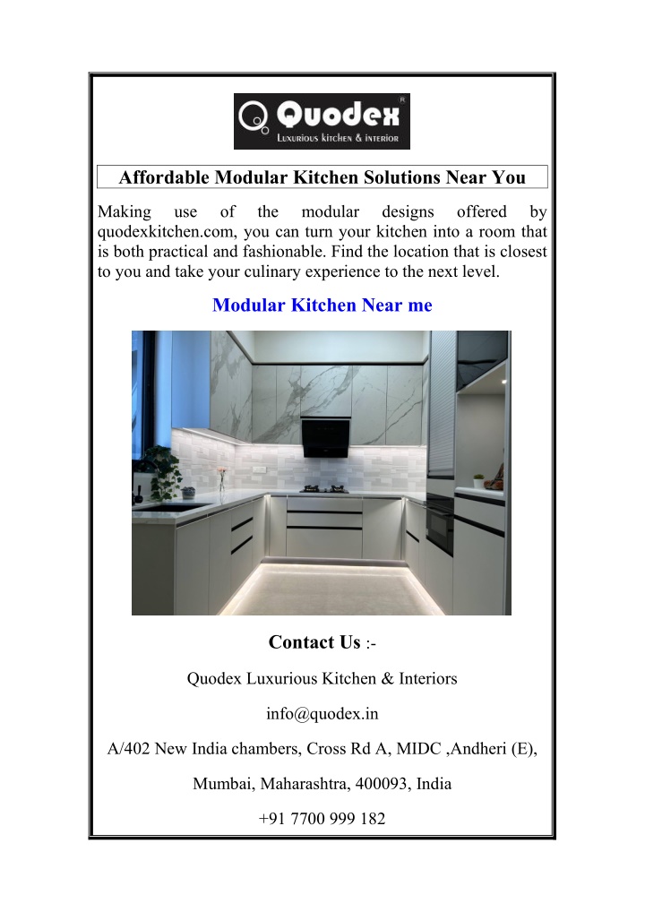 affordable modular kitchen solutions near you