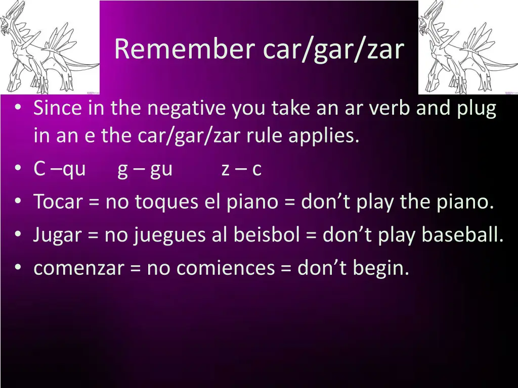 remember car gar zar