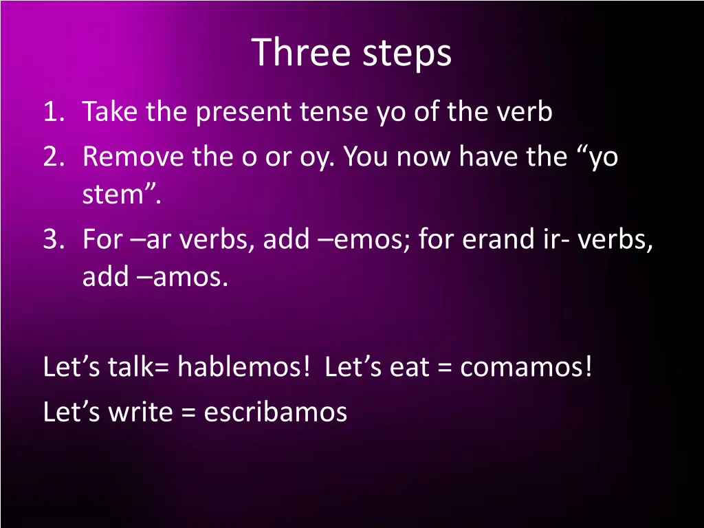 three steps