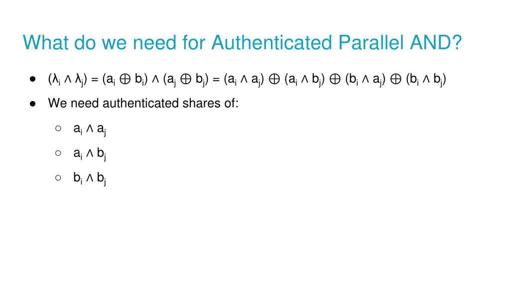 what do we need for authenticated parallel and