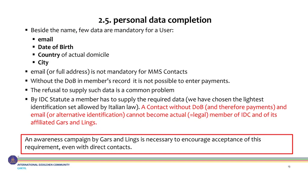 2 5 personal data completion