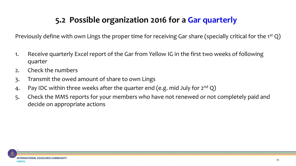 5 2 possible organization 2016 for a gar quarterly