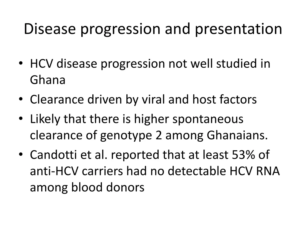 disease progression and presentation 1