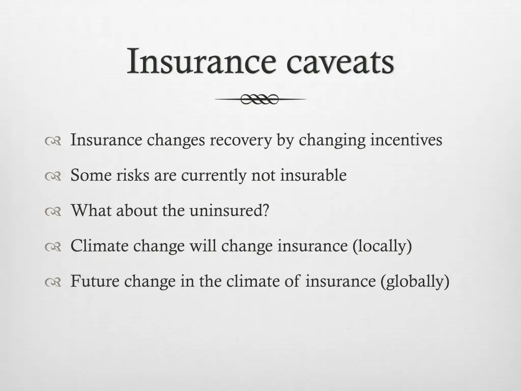 insurance caveats