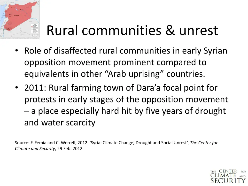 rural communities unrest