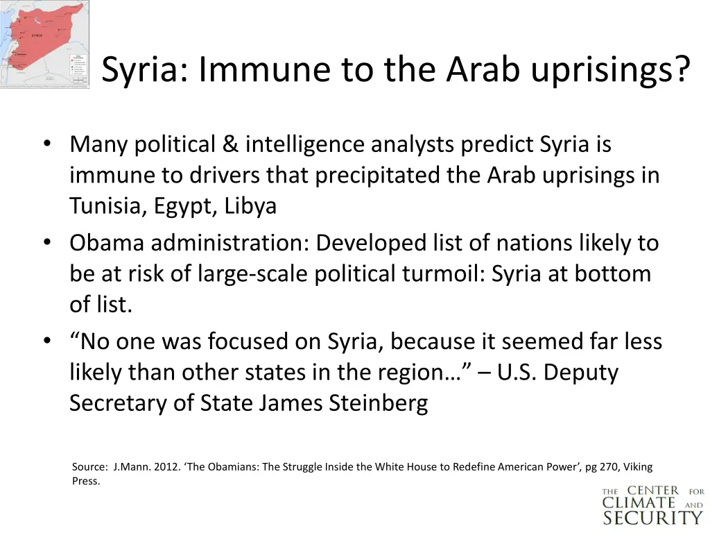 syria immune to the arab uprisings