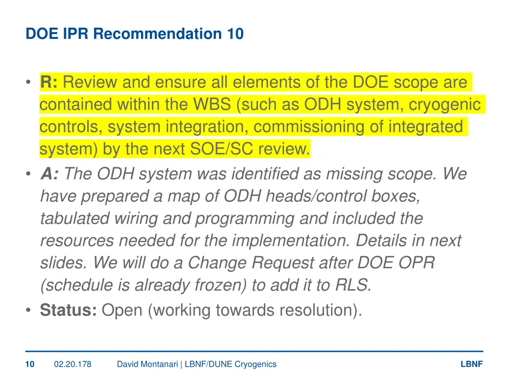 doe ipr recommendation 10