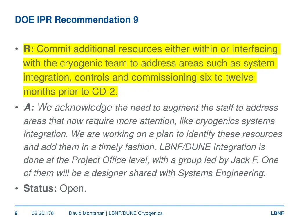 doe ipr recommendation 9