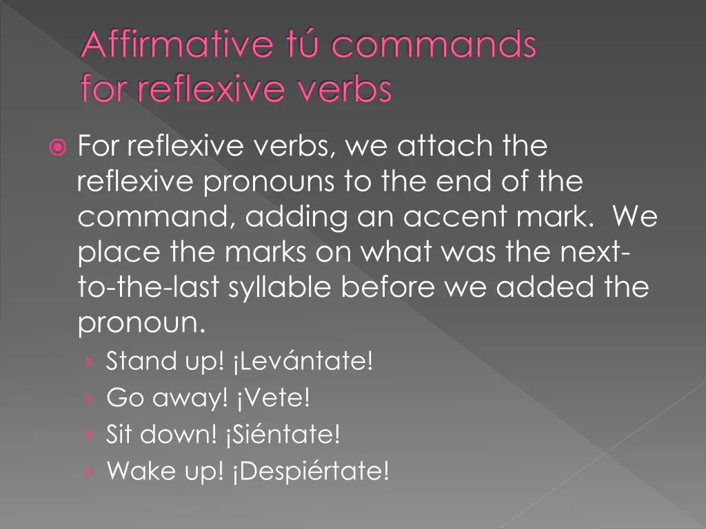 affirmative t commands for reflexive verbs