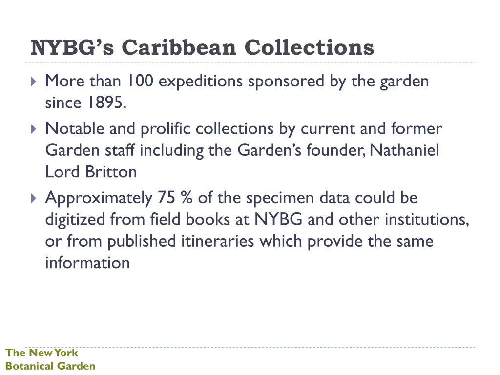 nybg s caribbean collections