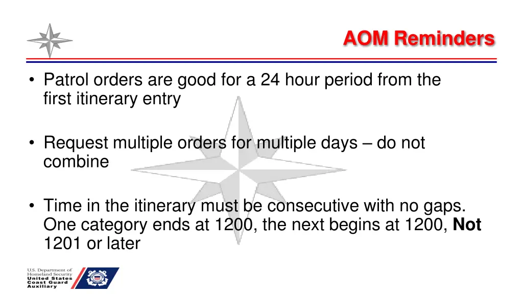 aom reminders