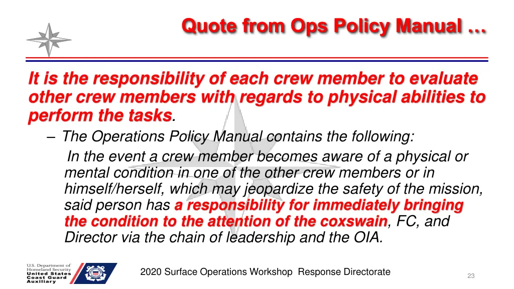 quote from ops policy manual 1