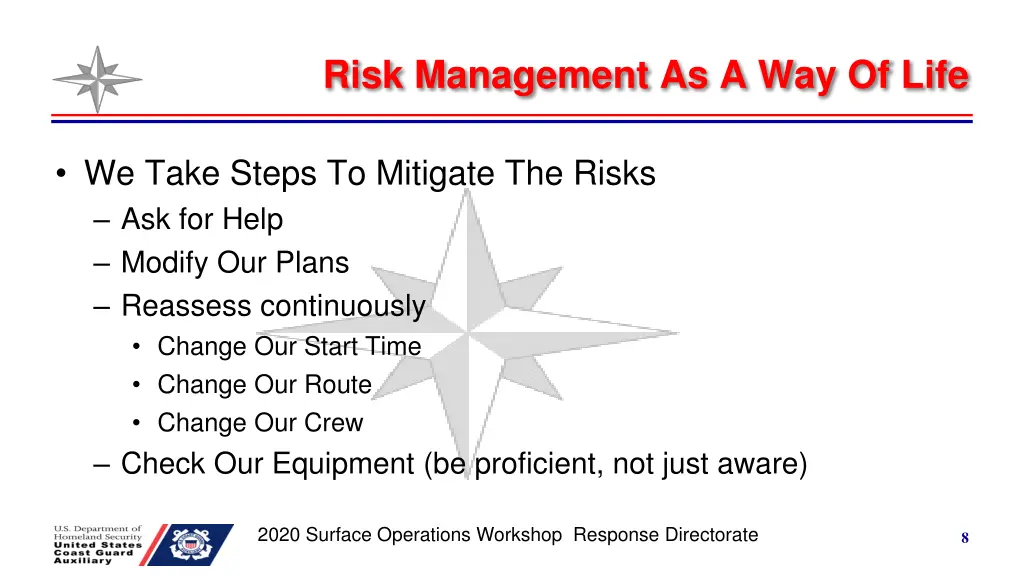 risk management as a way of life 1