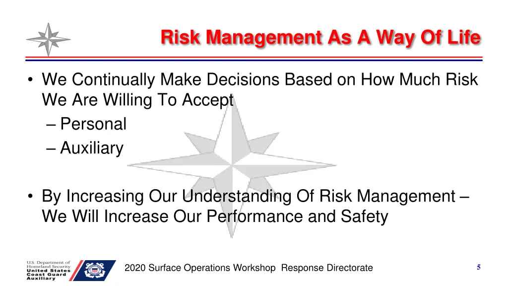 risk management as a way of life