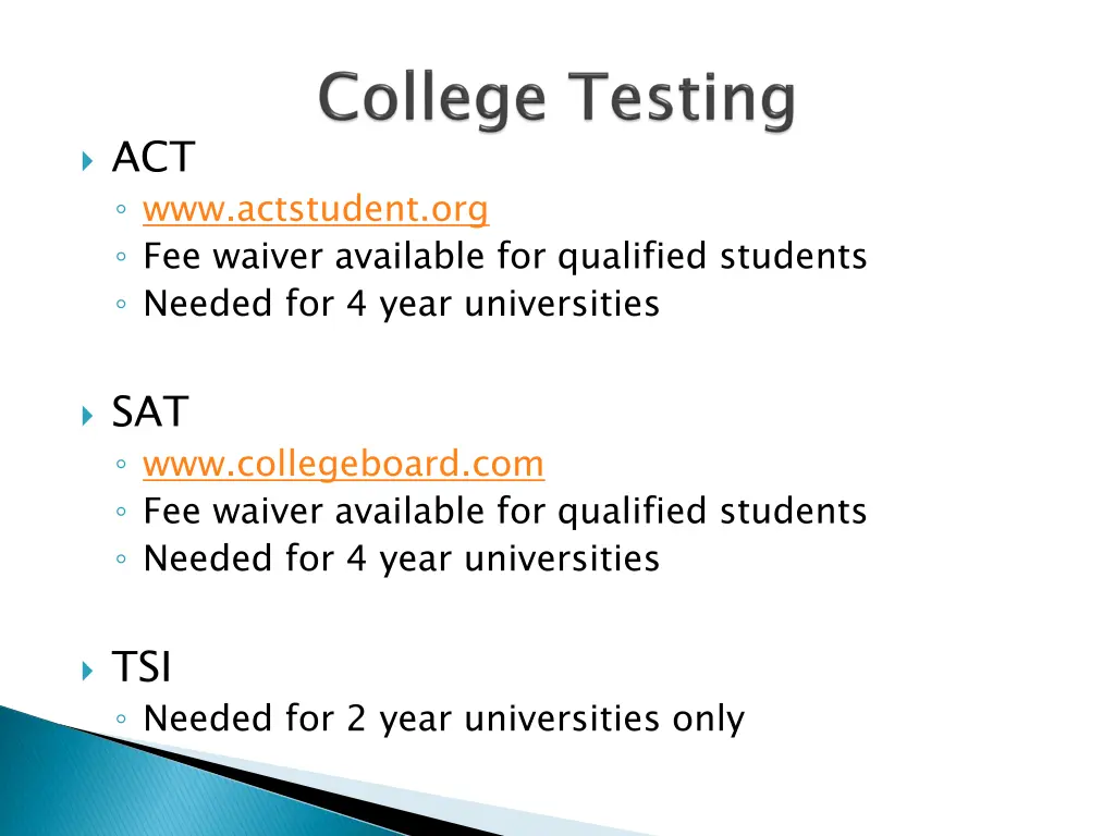 act www actstudent org fee waiver available