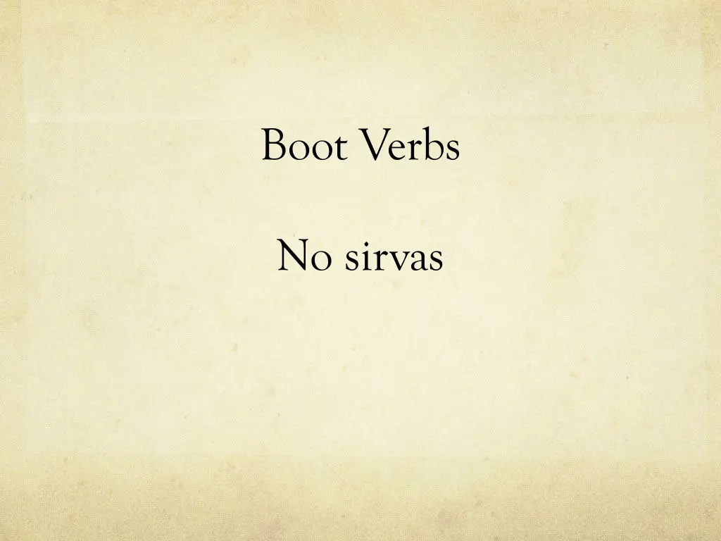 boot verbs