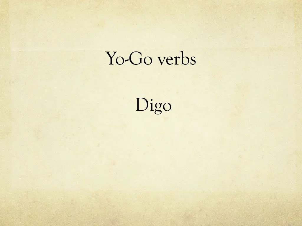 yo go verbs 1