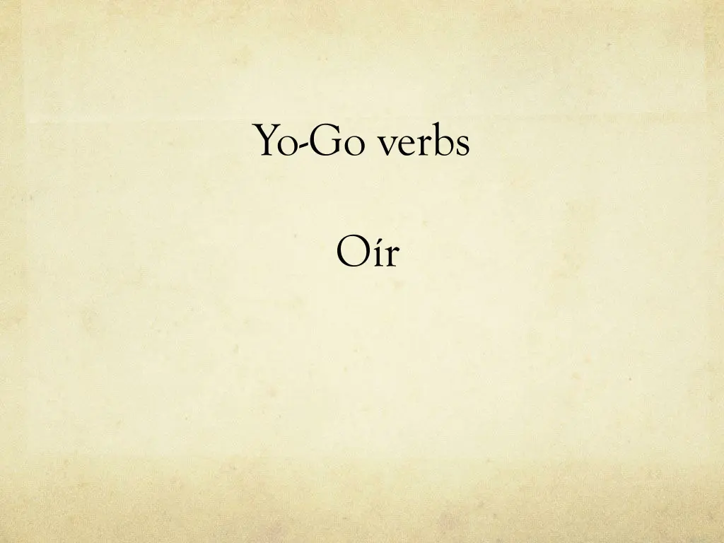 yo go verbs 15