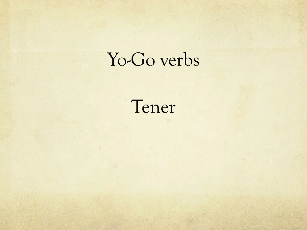 yo go verbs 19