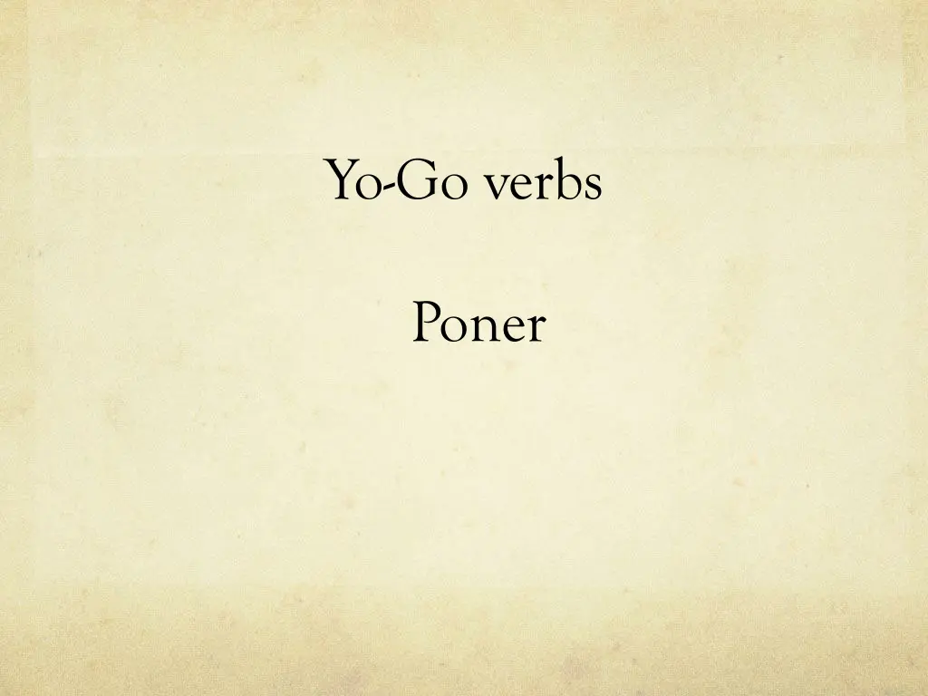 yo go verbs 4