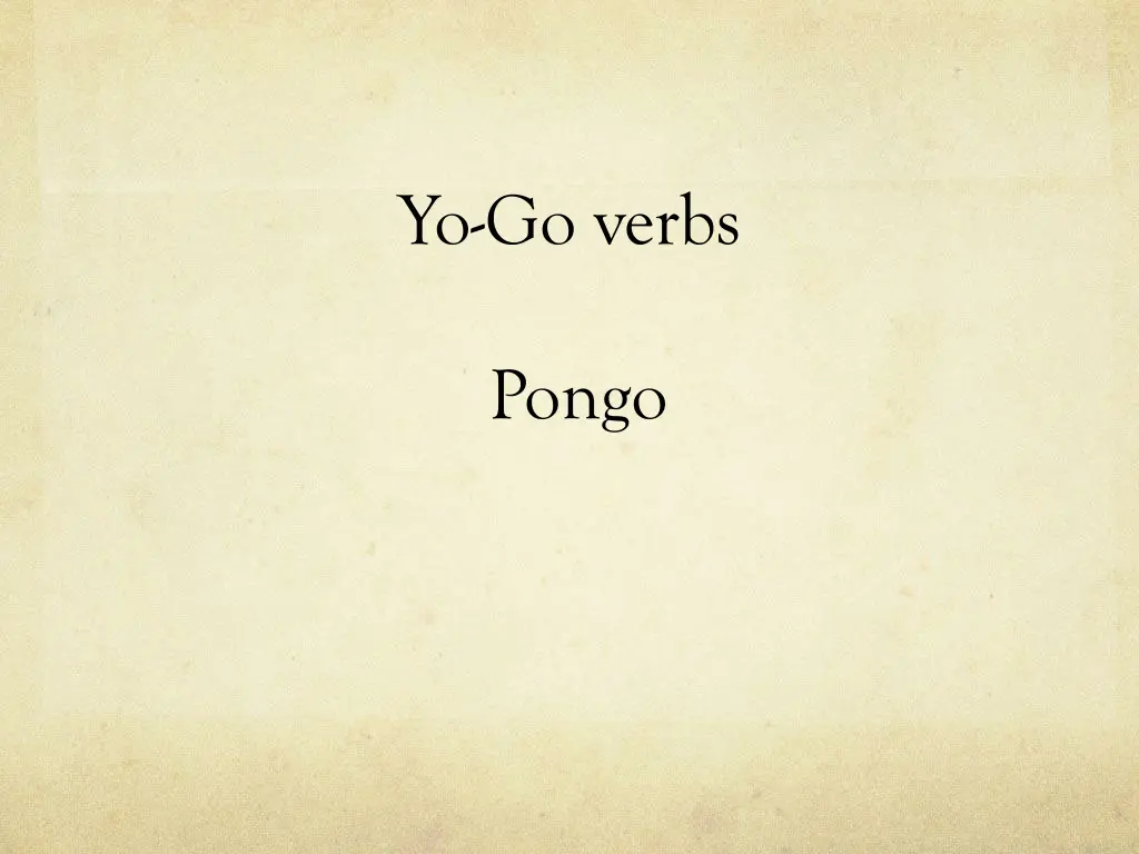 yo go verbs 5