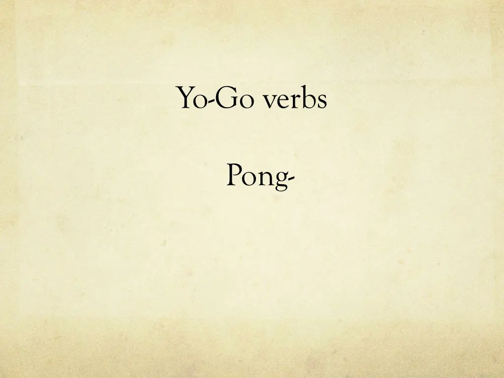 yo go verbs 6