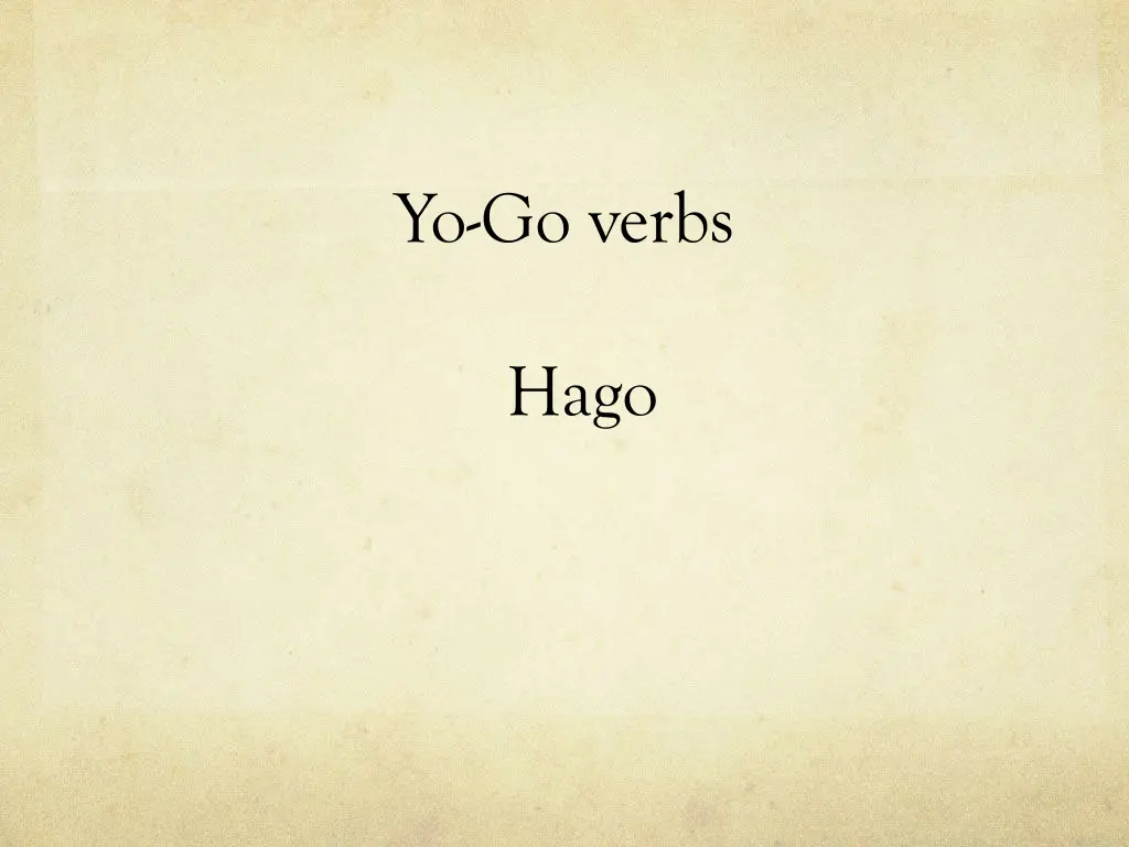 yo go verbs 9