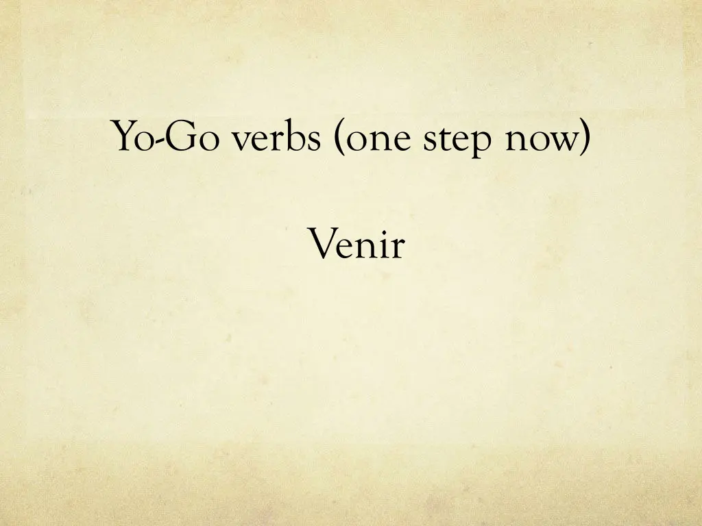 yo go verbs one step now