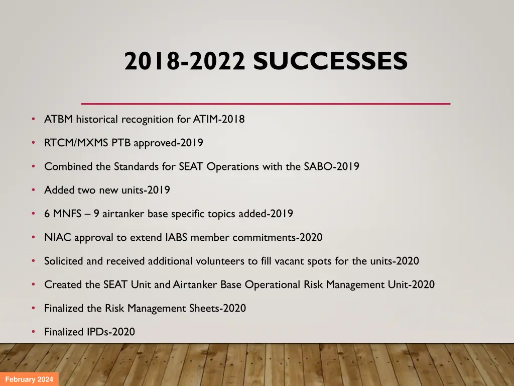 2018 2022 successes