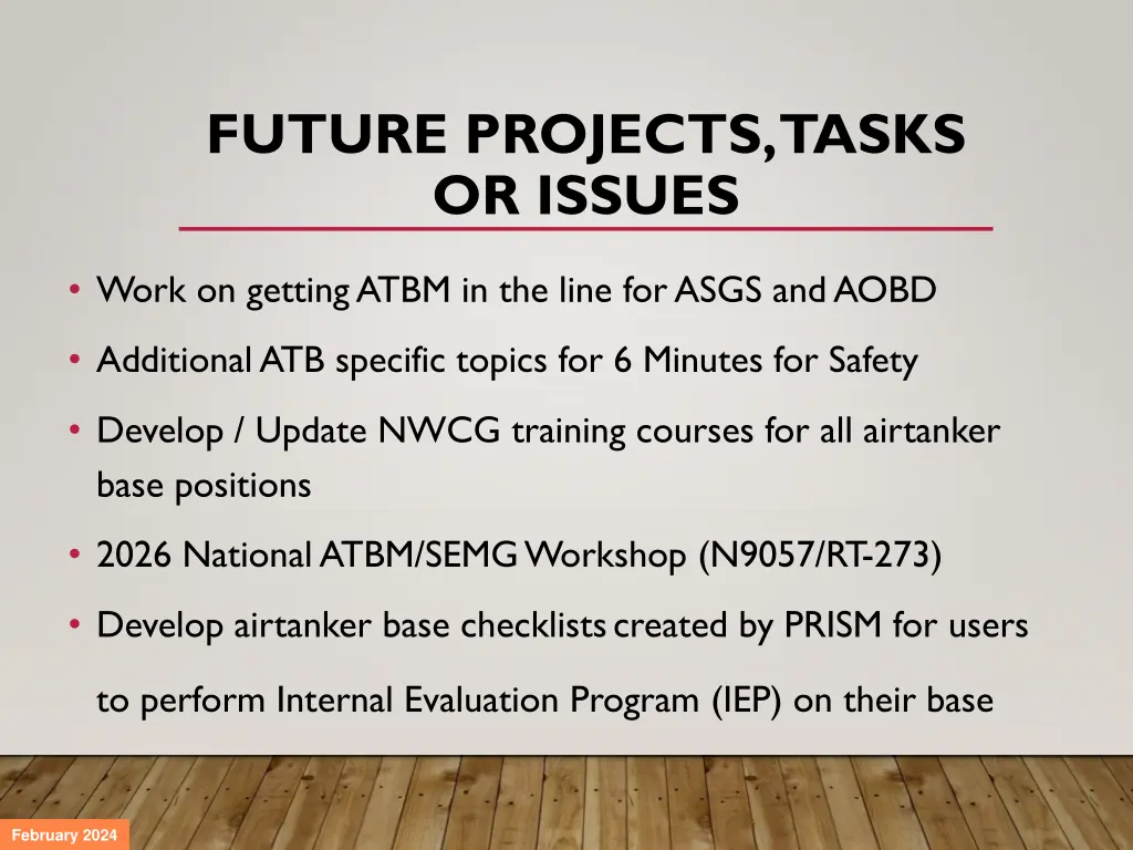 future projects tasks or issues