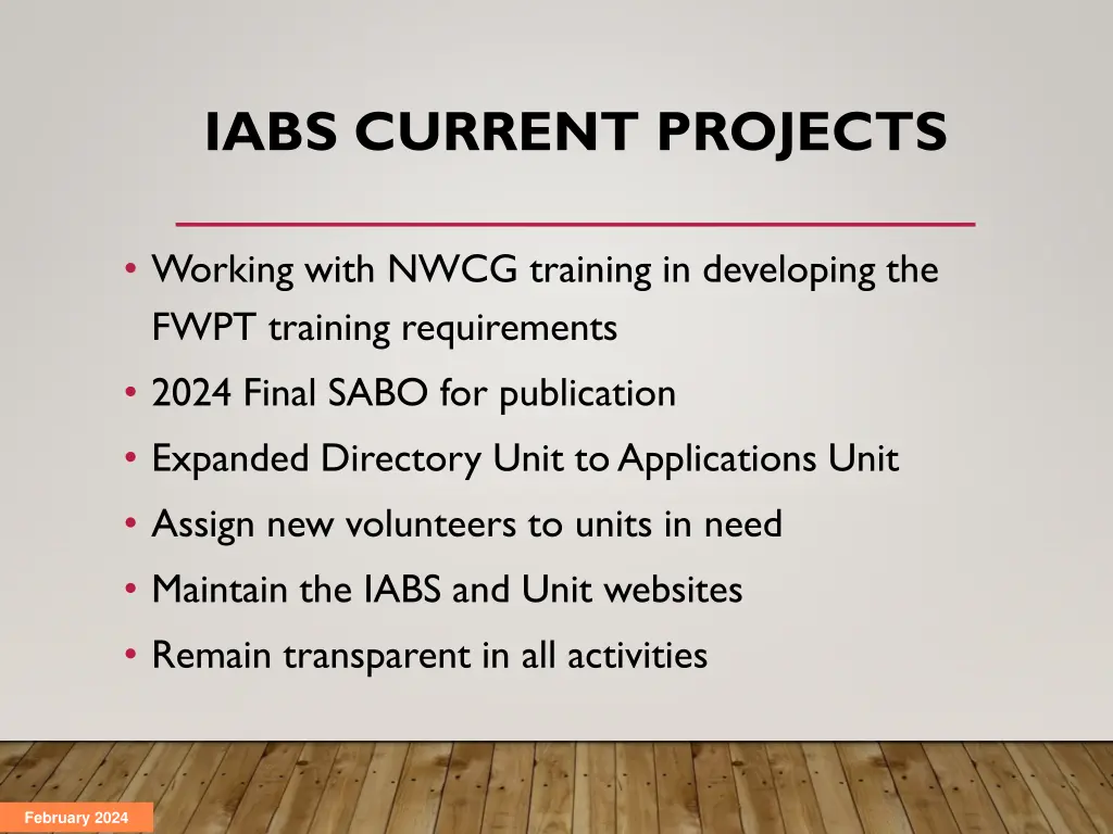 iabs current projects