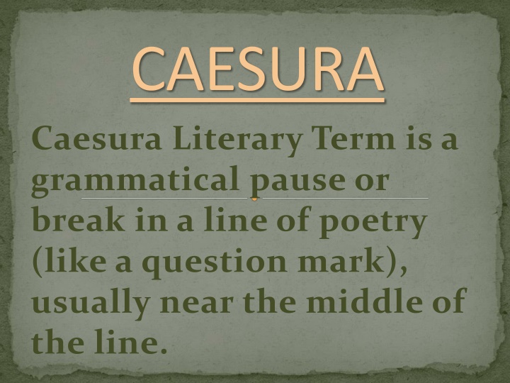 caesura