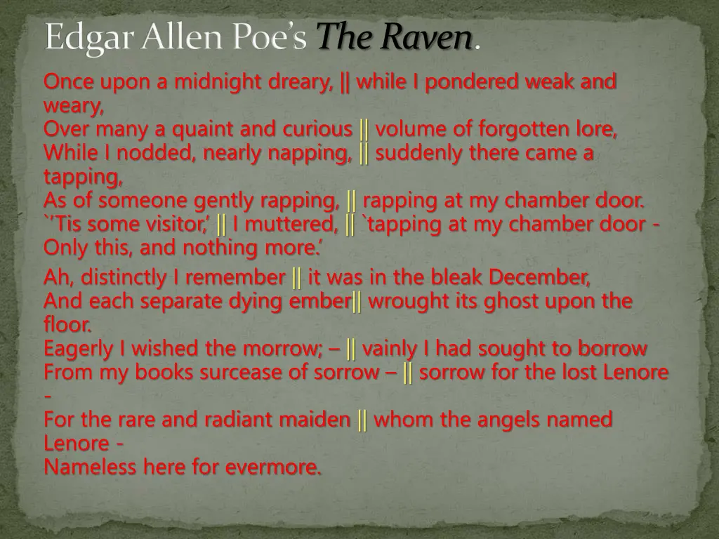 edgar allen poe s the raven