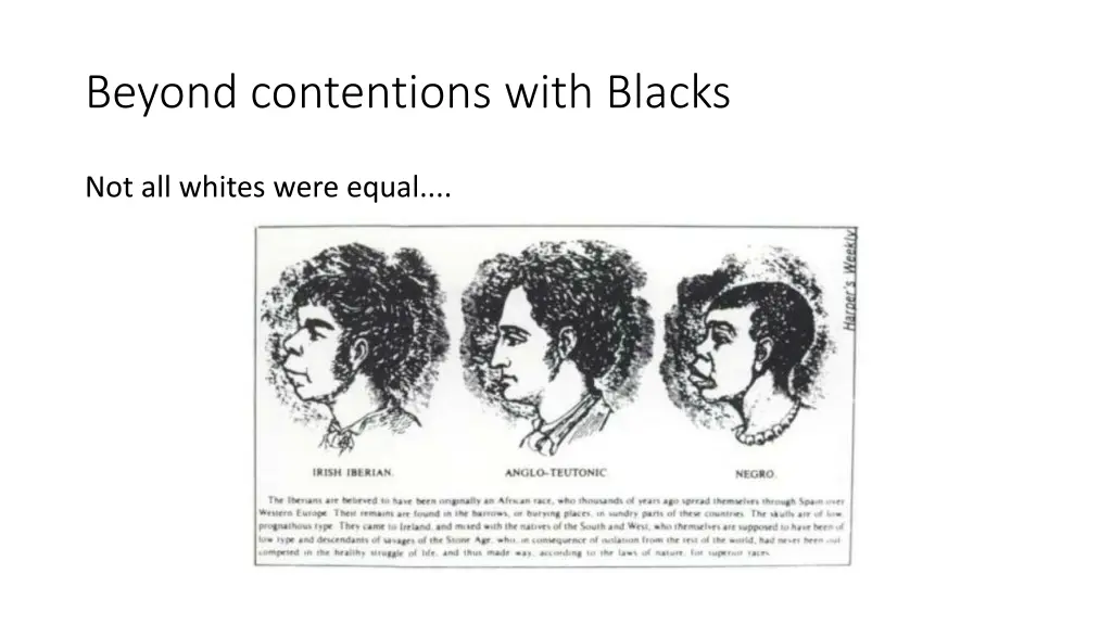 beyond contentions with blacks