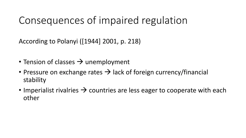 consequences of impaired regulation