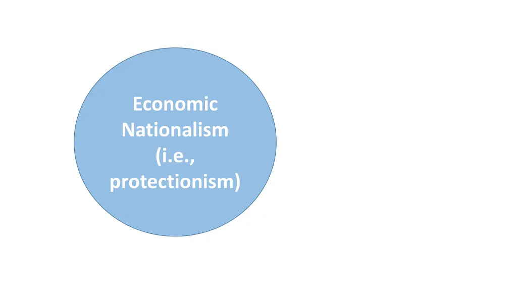 economic nationalism i e protectionism