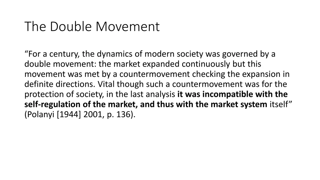 the double movement