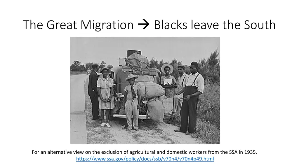 the great migration blacks leave the south