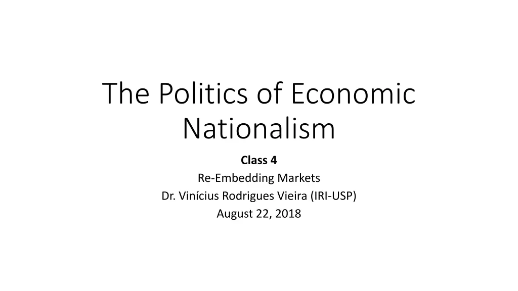 the politics of economic nationalism