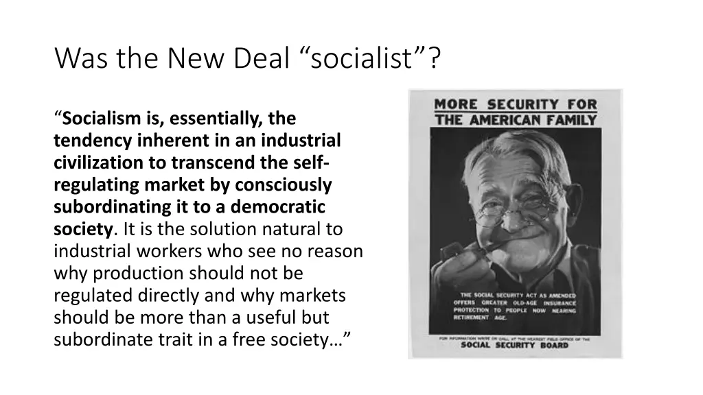 was the new deal socialist