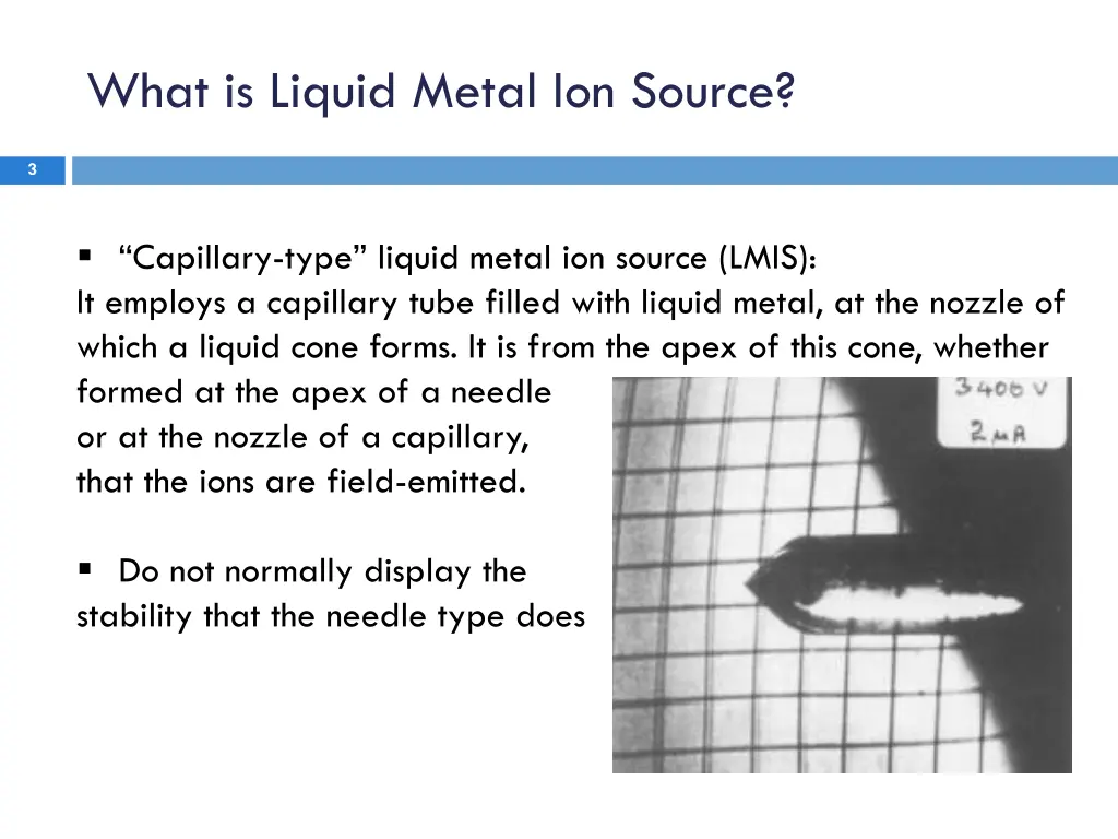 what is liquid metal ion source 1