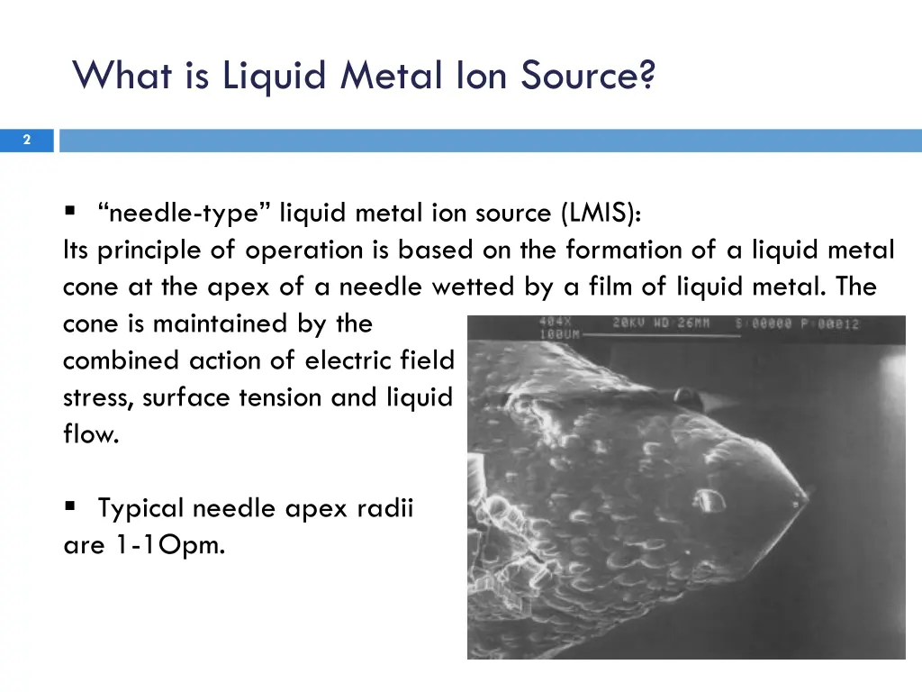 what is liquid metal ion source