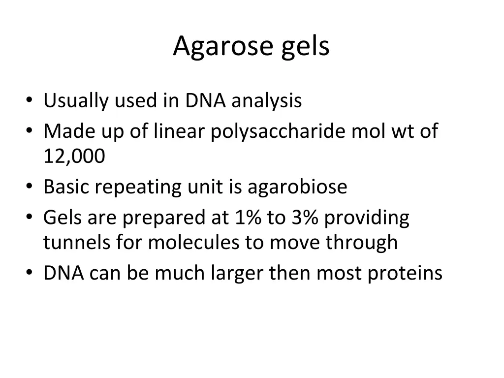 agarose gels