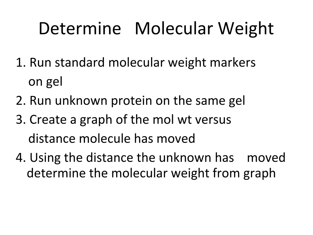 determine molecular weight