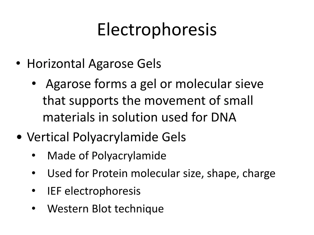 electrophoresis