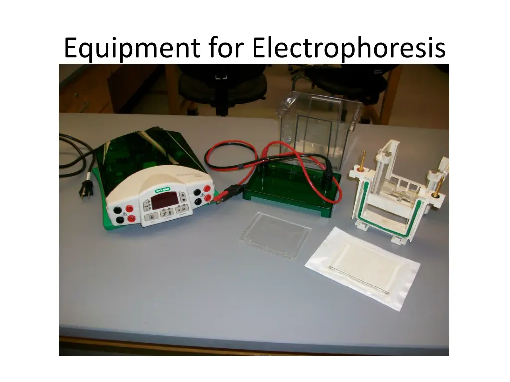 equipment for electrophoresis