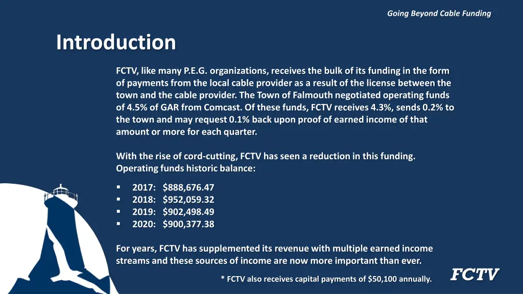 going beyond cable funding 1