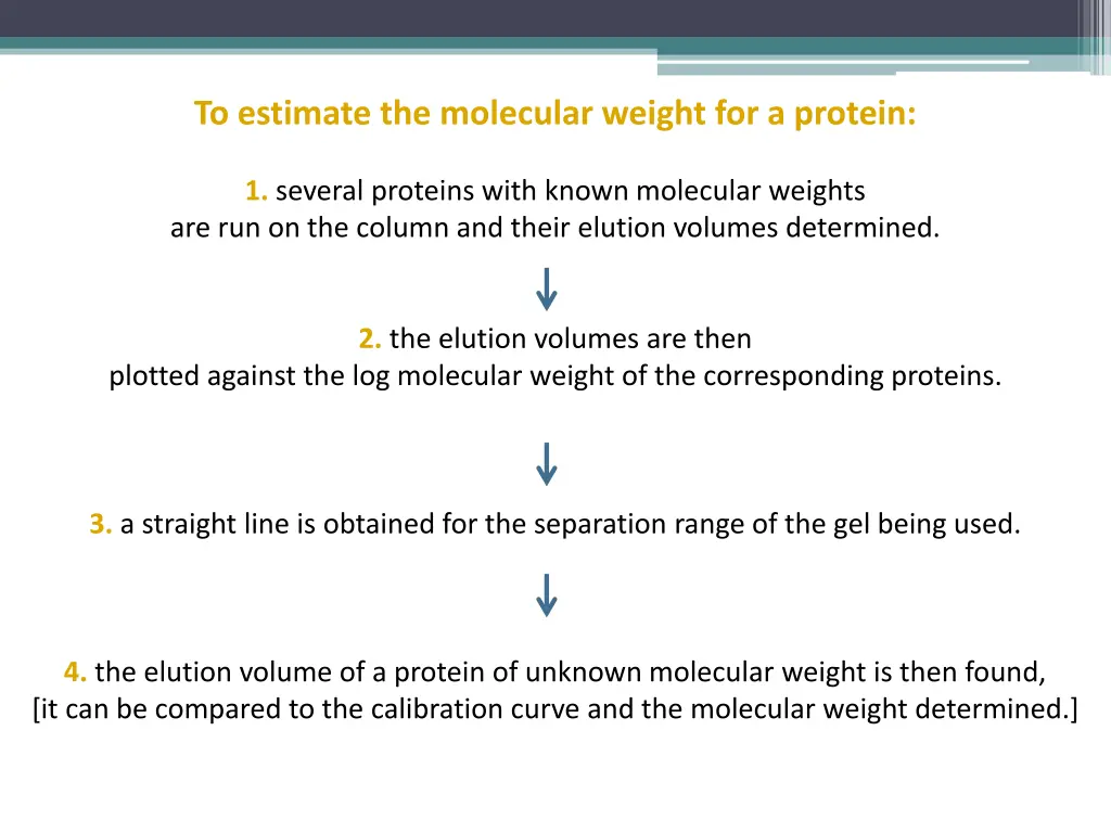 to estimate the molecular weight for a protein