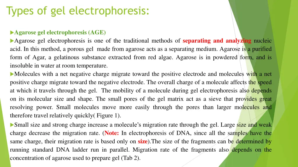 types of gel electrophoresis